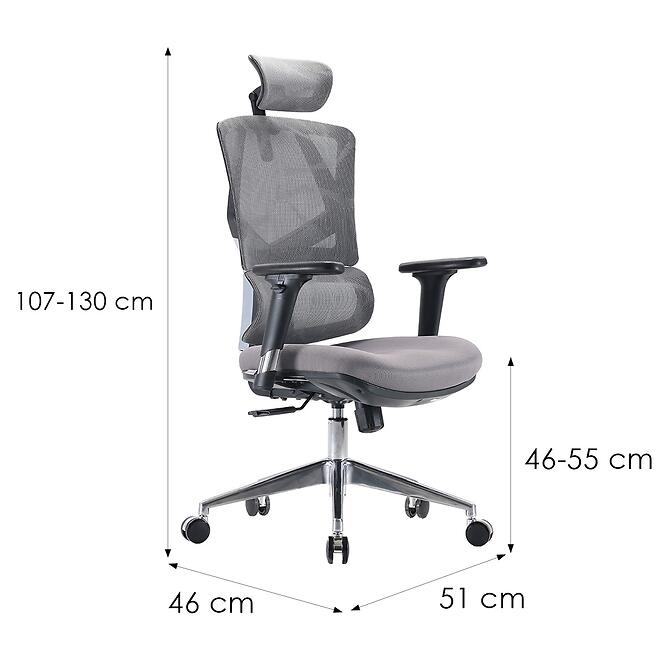 Kancelárske kreslo Angel Dakota 2.0 Grafit