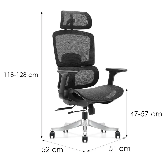 Kancelárske kreslo Angel Otus Čierna,6