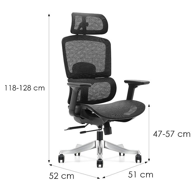 Kancelárske kreslo Angel Otus Čierna,6