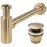 Umývadlový sifón klik-klak univerzálny REA brúsené zlato