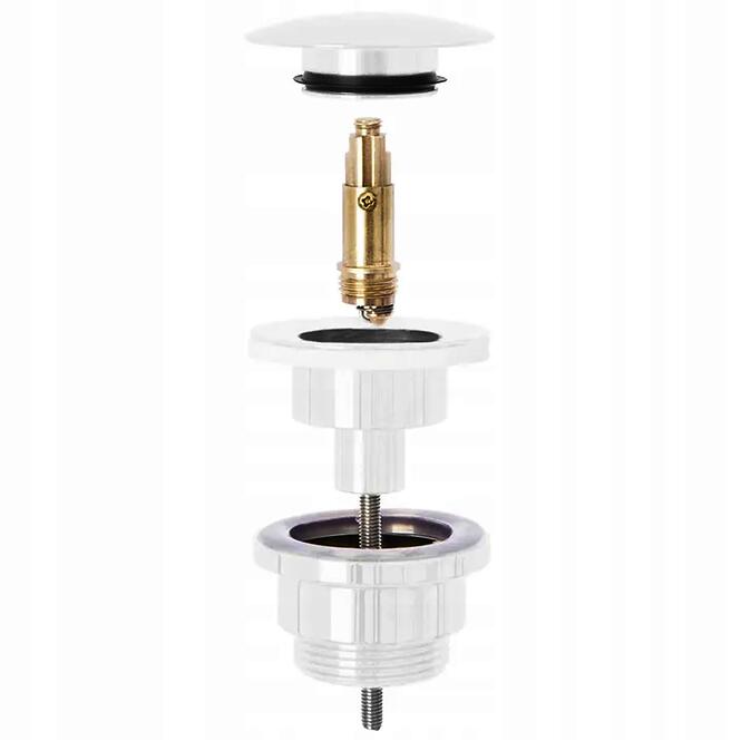 Umývadlová výpust univerzálna klik-klak Rea biela mat,2