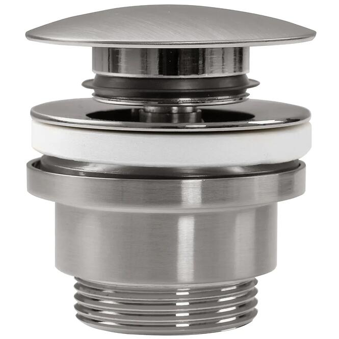 Umývadlová výpust univerzálna klik-klak Rea brúsený nikel INOX