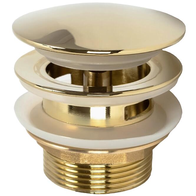 Vaňový výpust s prepadom klik-klak Rea zlatý,2