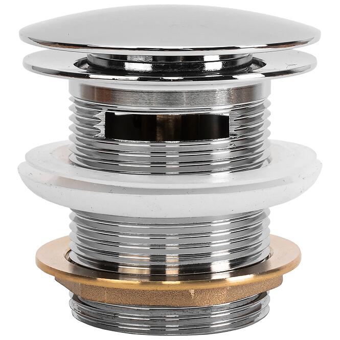 Vaňový výpust s prepadom klik-klak Rea chróm 6 cm,3