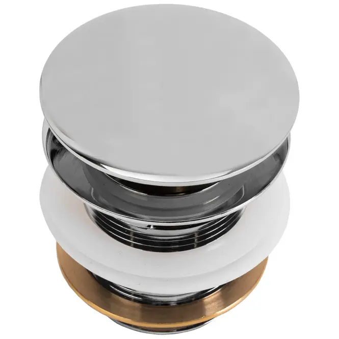 Vaňový výpust s prepadom klik-klak Rea chróm 6 cm,4