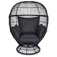 Záhradná otočná stolička Cuddie čierna