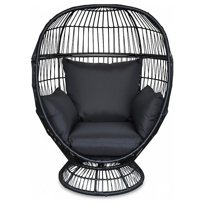 Záhradná otočná stolička Cuddie čierna