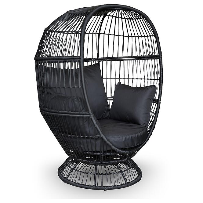 Záhradná otočná stolička Cuddie čierna