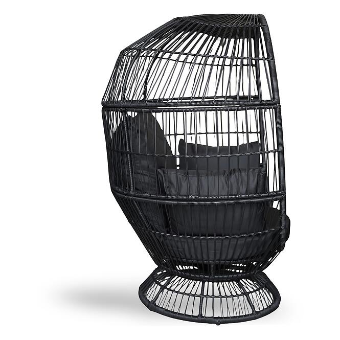 Záhradná otočná stolička Cuddie čierna