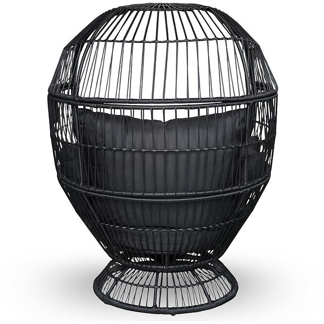 Záhradná otočná stolička Cuddie čierna