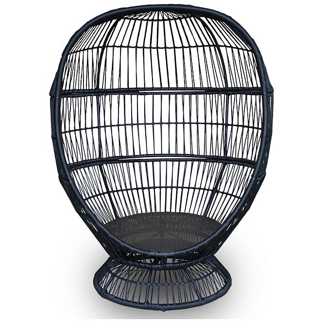 Záhradná otočná stolička Cuddie čierna