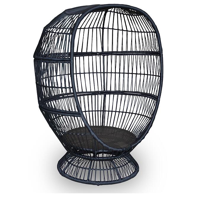 Záhradná otočná stolička Cuddie čierna