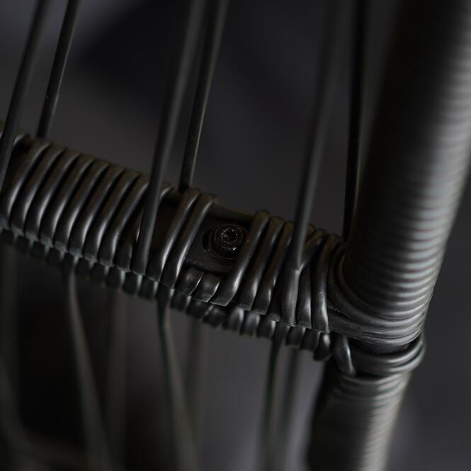 Záhradná otočná stolička Cuddie čierna