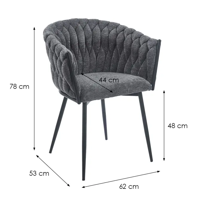 Stolička Asti Raven-15 Tmavosivá