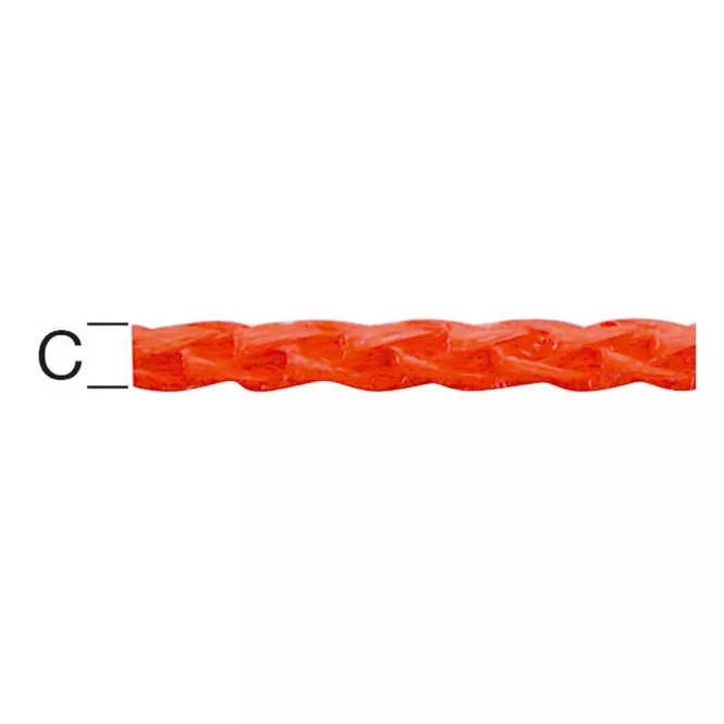 Polypropylén Lano Červená – Priemer 4 mm - Tovar na Mieru