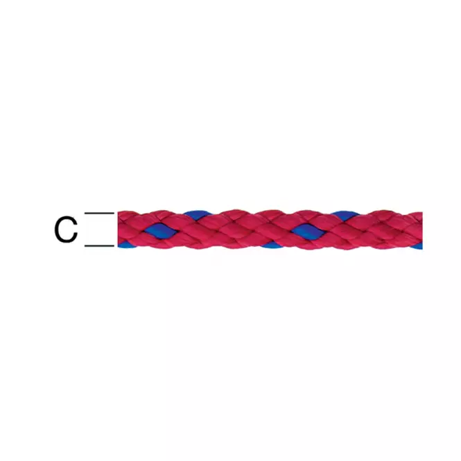 Polypropylén Lano Červená/Modra – Priemer 6 mm - Tovar na Mieru
