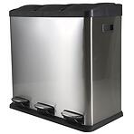 Odpadkový kôš 60 l (3x20 l) strieborná matná