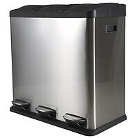 Odpadkový kôš 60 l (3x20 l) strieborná matná