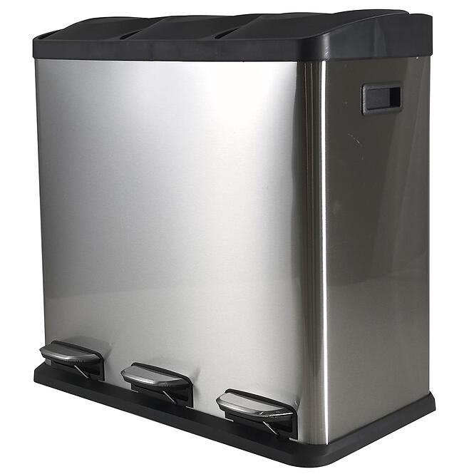 Odpadkový kôš 60 l (3x20 l) strieborná matná