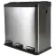 Odpadkový kôš 60 l (3x20 l) strieborná matná