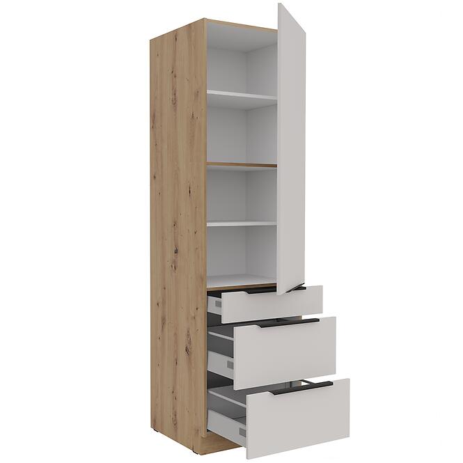 Kuchynská skrinka Solea cashmere/artisan 60DKS-210 1F 3S