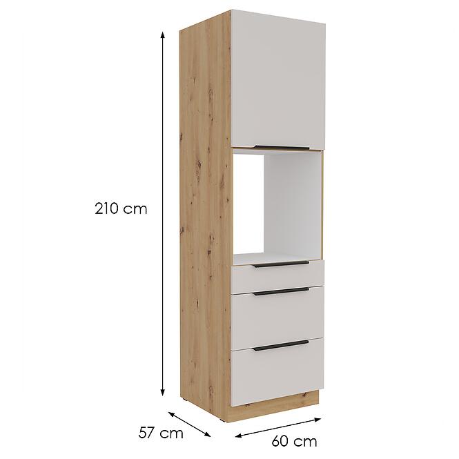 Kuchynská skrinka Solea cashmere/artisan 60DPS-210 1F 3S