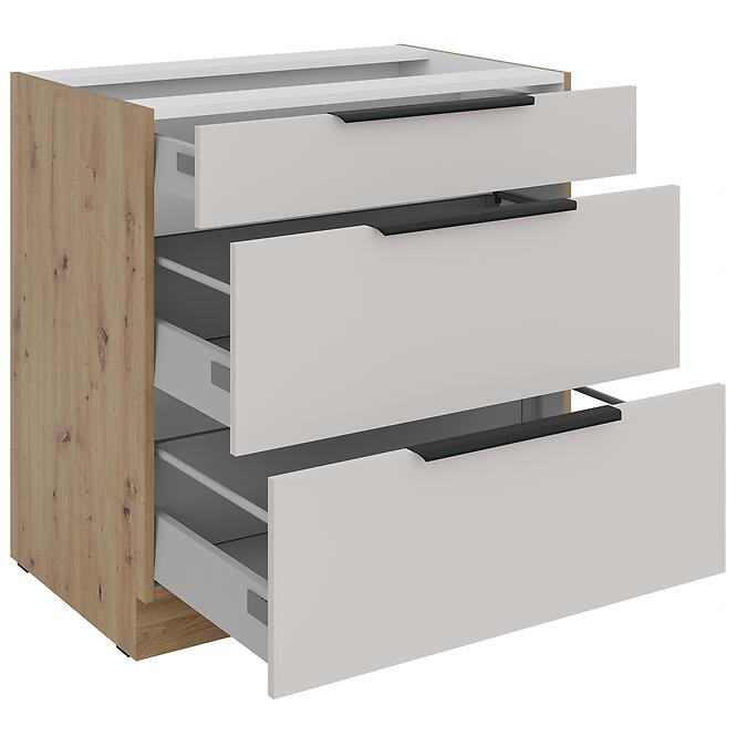 Kuchynská skrinka Solea cashmere/artisan 80D 3S BB