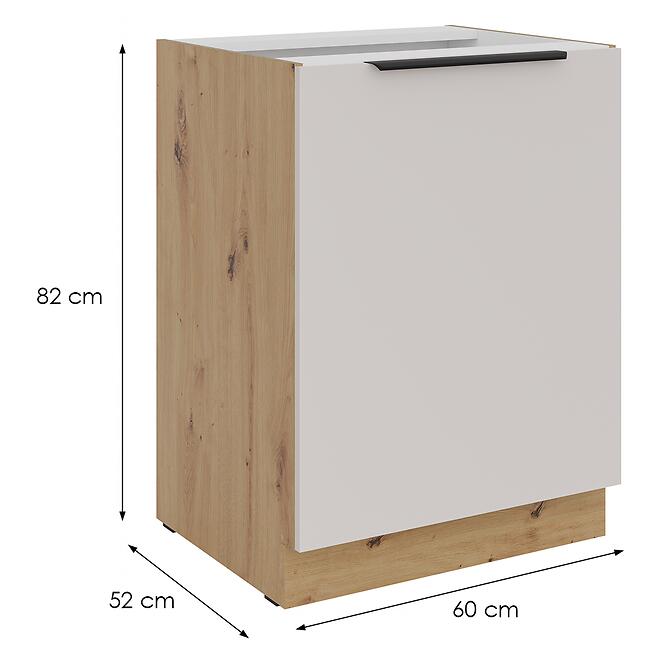 Kuchynská skrinka Solea cashmere/artisan 60D 1F BB