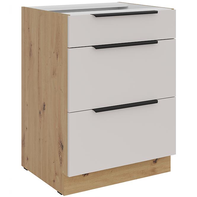 Kuchynská skrinka Solea cashmere/artisan 60D 3S BB