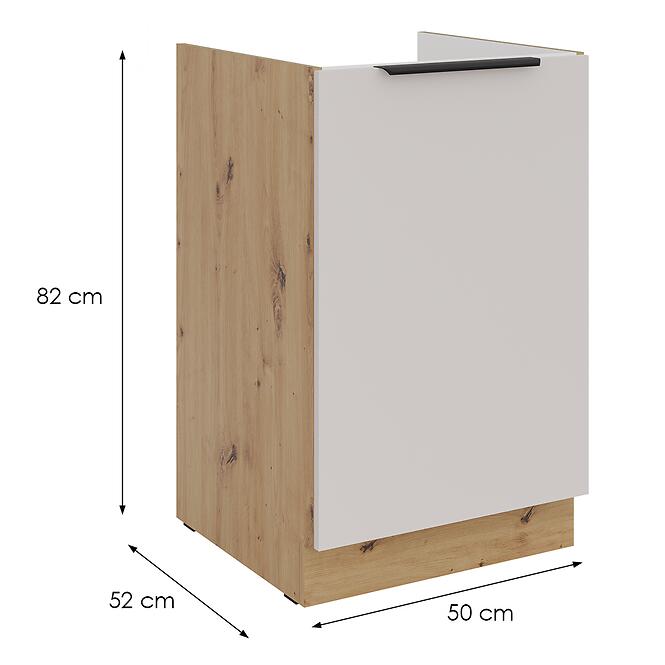 Kuchynská skrinka Solea cashmere/artisan 50ZL 1F BB