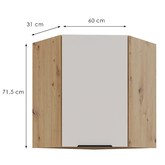 Kuchynská skrinka Solea cashmere/artisan 60x60 GN-72 1F (45°),2
