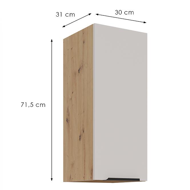 Kuchynská skrinka Solea cashmere/artisan 30G-72 1F