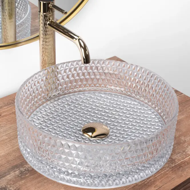 Umývadlo na dosku Cristal Transparent