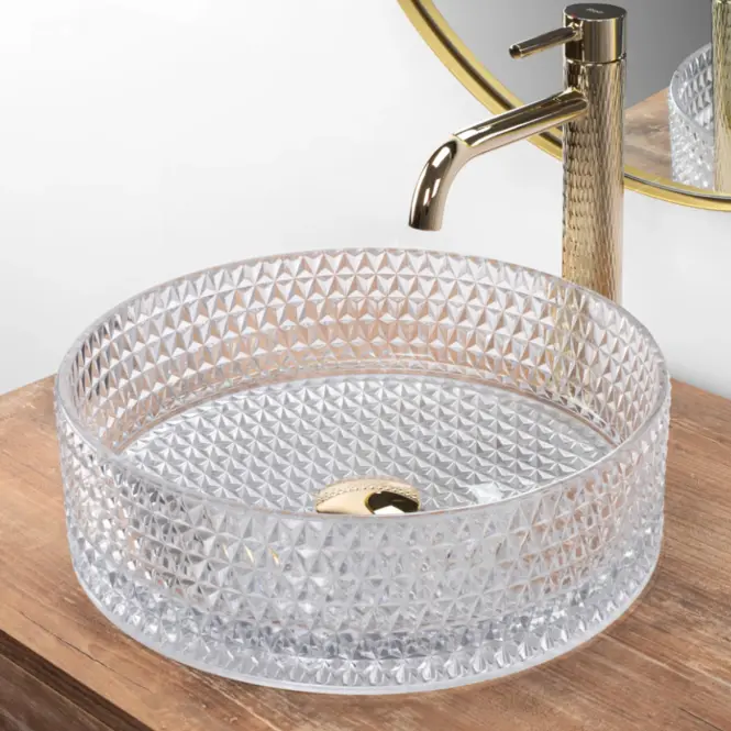Umývadlo na dosku Cristal Transparent