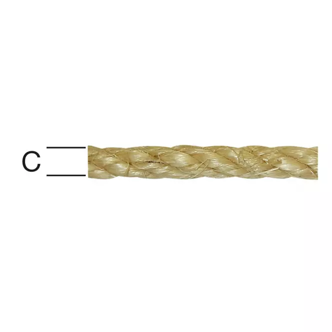 Prírodné Lano Sizal – Priemer 8 mm - Tovar na Mieru