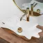 Umývadlo na dosku Infinity Gold/White,4