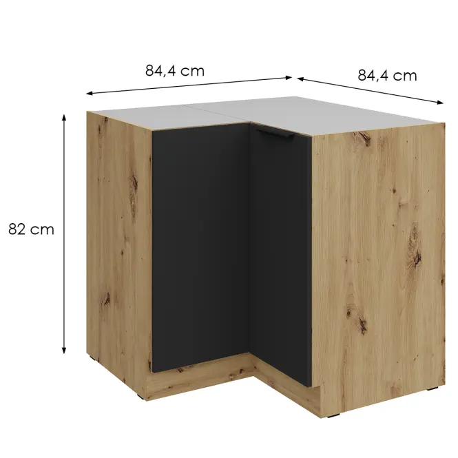 Kuchynská skrinka Aria-Bl/Ar Anti Fingerprint 90x90 Dn 2f Bb,2