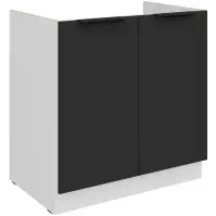 Kuchynská skrinka Aria-Bl/Wh Anti Fingerprint 80zl 2f Bb
