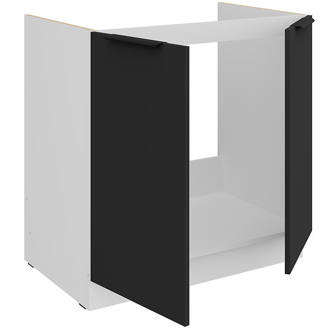 Kuchynská skrinka Aria-Bl/Wh Anti Fingerprint 80zl 2f Bb,3