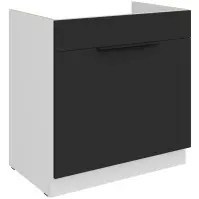 Kuchynská skrinka Aria-Bl/Wh Anti Fingerprint 80zl 1s Bb