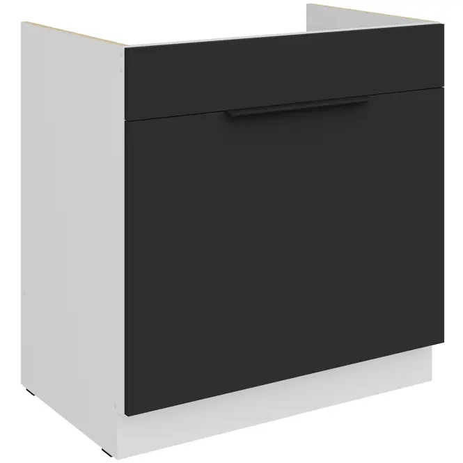 Kuchynská skrinka Aria-Bl/Wh Anti Fingerprint 80zl 1s Bb