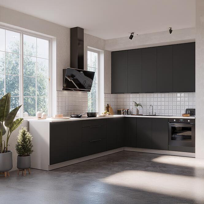 Kuchynská skrinka Aria-Bl/Wh Anti Fingerprint 80d 3s Bb,4