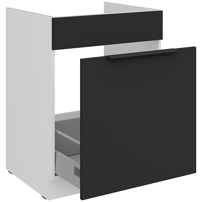 Kuchynská skrinka Aria-Bl/Wh Anti Fingerprint 60zl 1s Bb,3