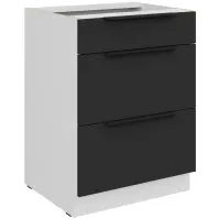 Kuchynská skrinka Aria-Bl/Wh Anti Fingerprint 60d 3s Bb