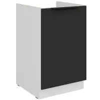 Kuchynská skrinka Aria-Bl/Wh Anti Fingerprint 50zl 1f Bb