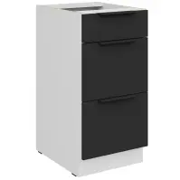 Kuchynská skrinka Aria-Bl/Wh Anti Fingerprint 40d 3s Bb