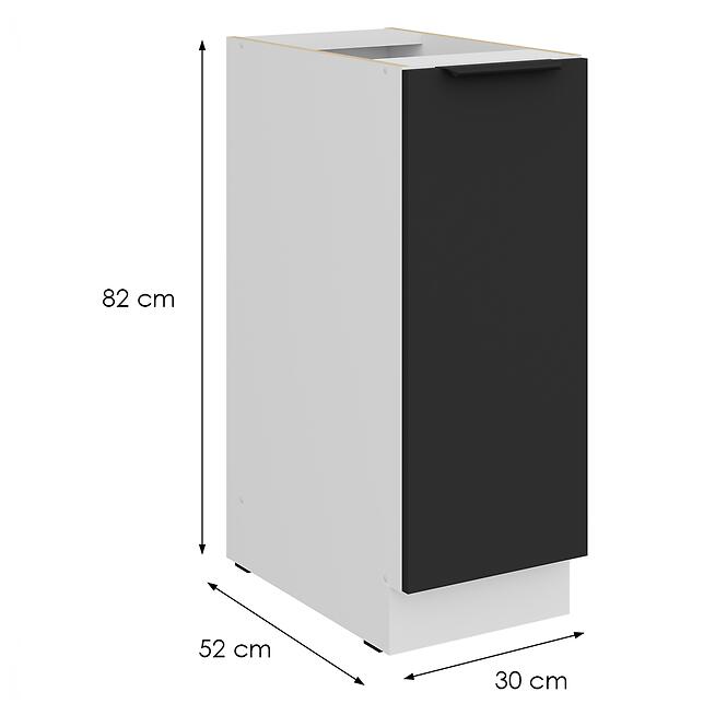 Kuchynská skrinka Aria-Bl/Wh Anti Fingerprint 30d Cargo Bb,2