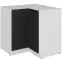Kuchynská skrinka Aria-Bl/Wh Anti Fingerprint 90x90 Dn 2f Bb