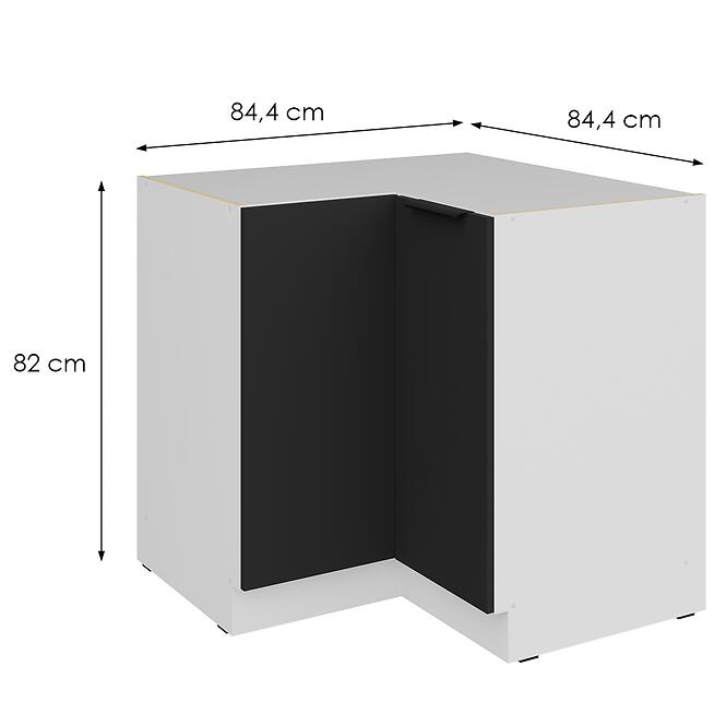 Kuchynská skrinka Aria-Bl/Wh Anti Fingerprint 90x90 Dn 2f Bb,2