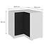 Kuchynská skrinka Aria-Bl/Wh Anti Fingerprint 90x90 Dn 2f Bb,2